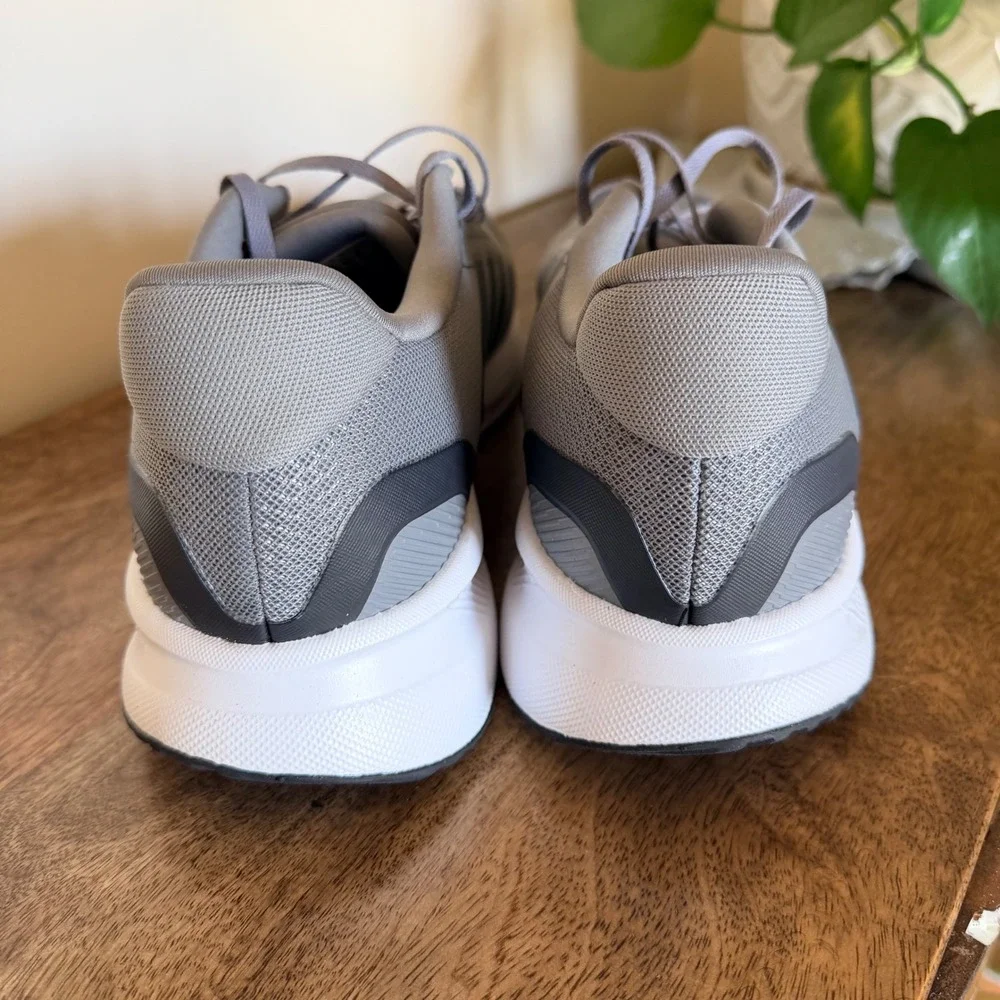 Adidas Runfalcon 5 Men 12 Grey Running Shoes JH5185 Cloudfoam Ortholite Sneakers